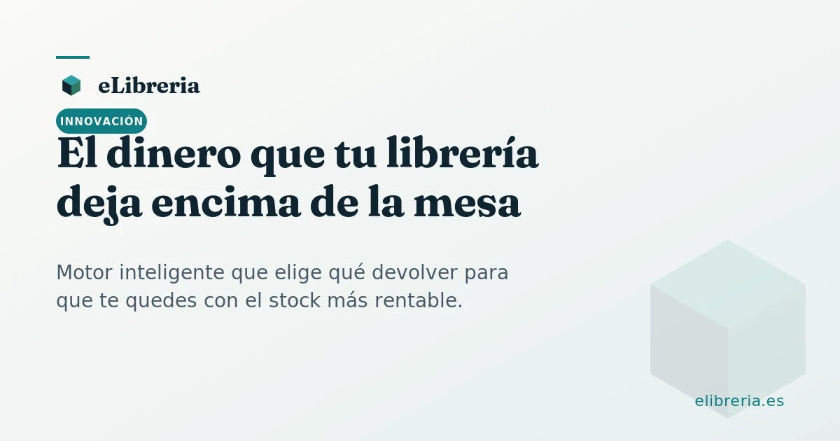 Pantalla de eLibreria mostrando la propuesta de devolución optimizada con la columna de margen recuperado