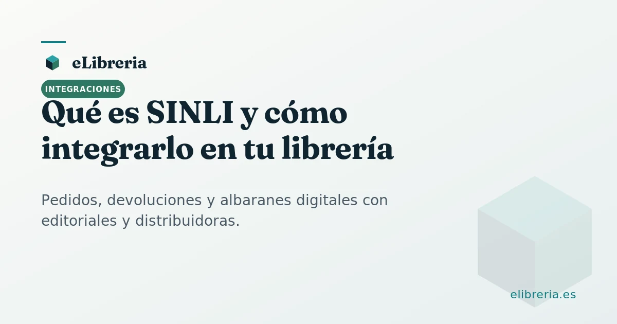Ficheros SINLI intercambiados entre una librería y una distribuidora